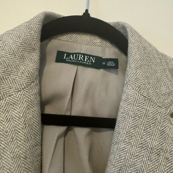 Lauren Ralph Lauren Classic Gray Blazer sz 10 - Picture 2 of 2